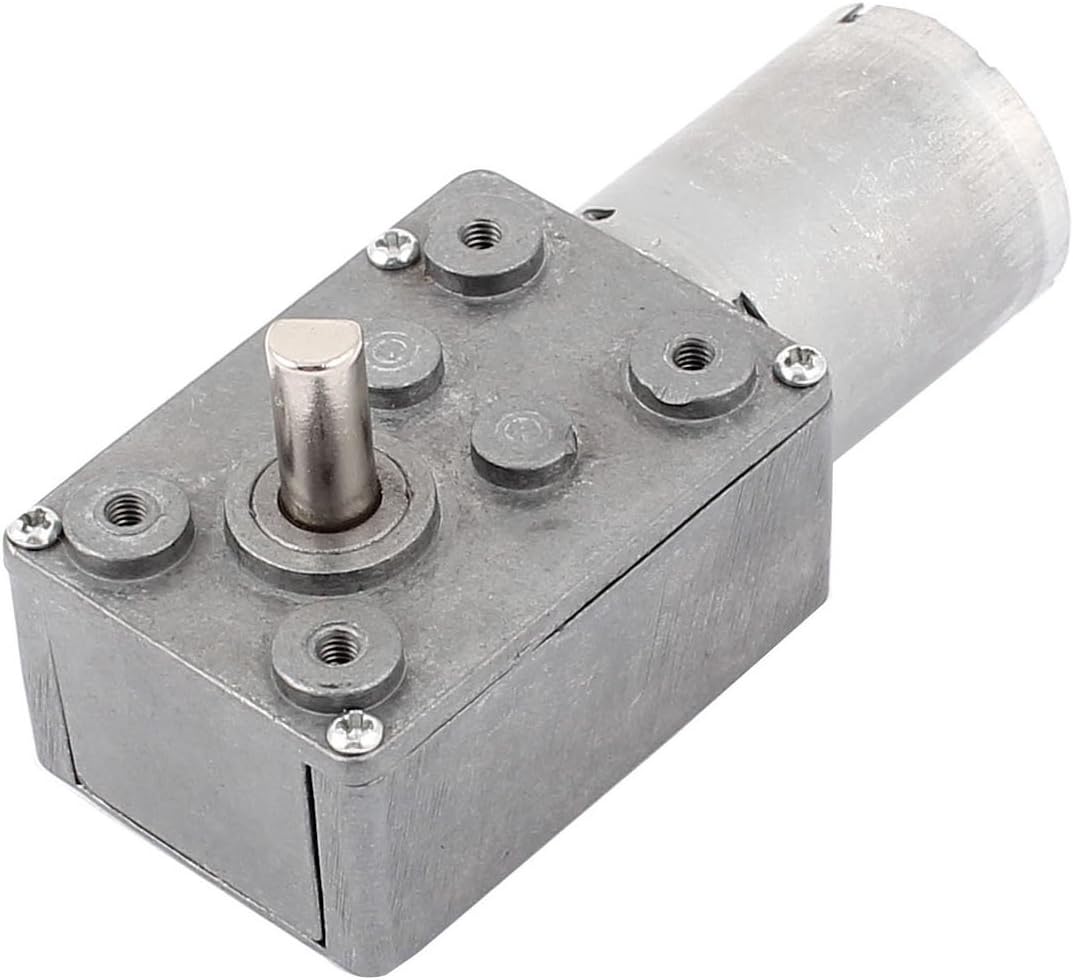 uxcell DC 12V 2RPM 6mm Shaft High Torque Worm Gear Box Reduction Motor