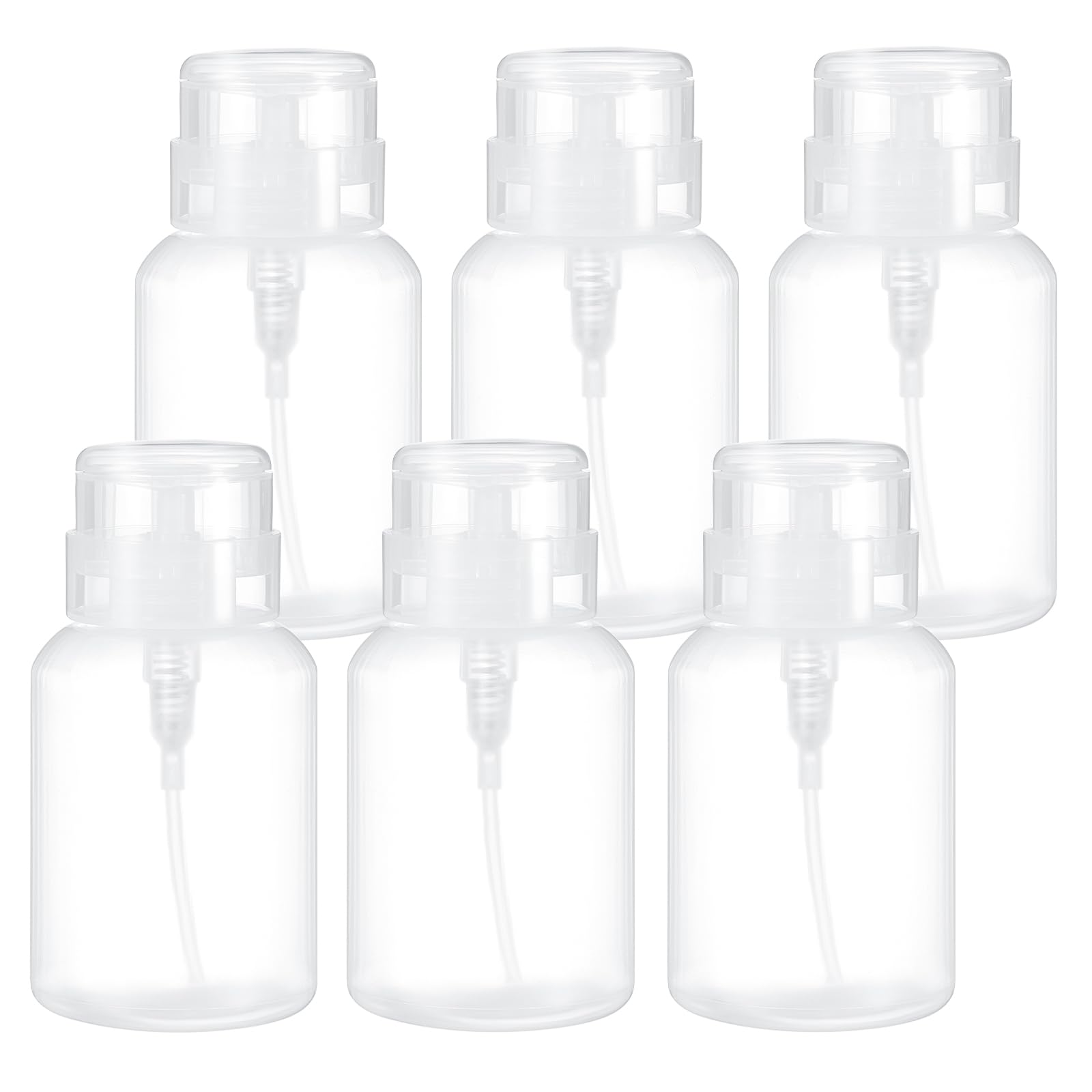 Bouteilles vides pour dissolvant de vernis à ongles lot de 6 flacons pompe de 192g
