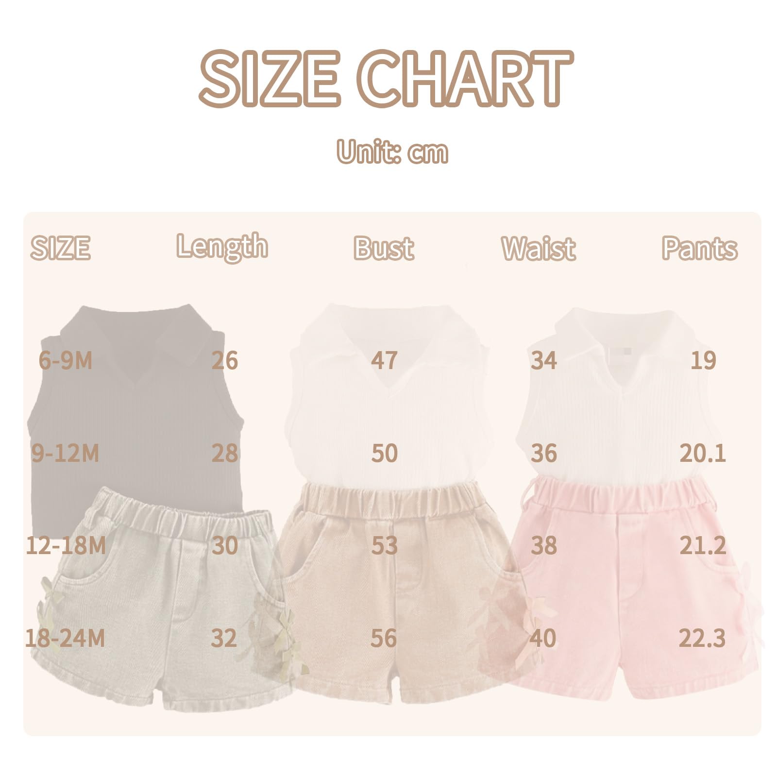 Ropa para Niña Recién Nacida Top Camisa de Sin Mangas y Pantalones Cortos Vaqueros Conjunto Traje de Verano para Bebé — view 7