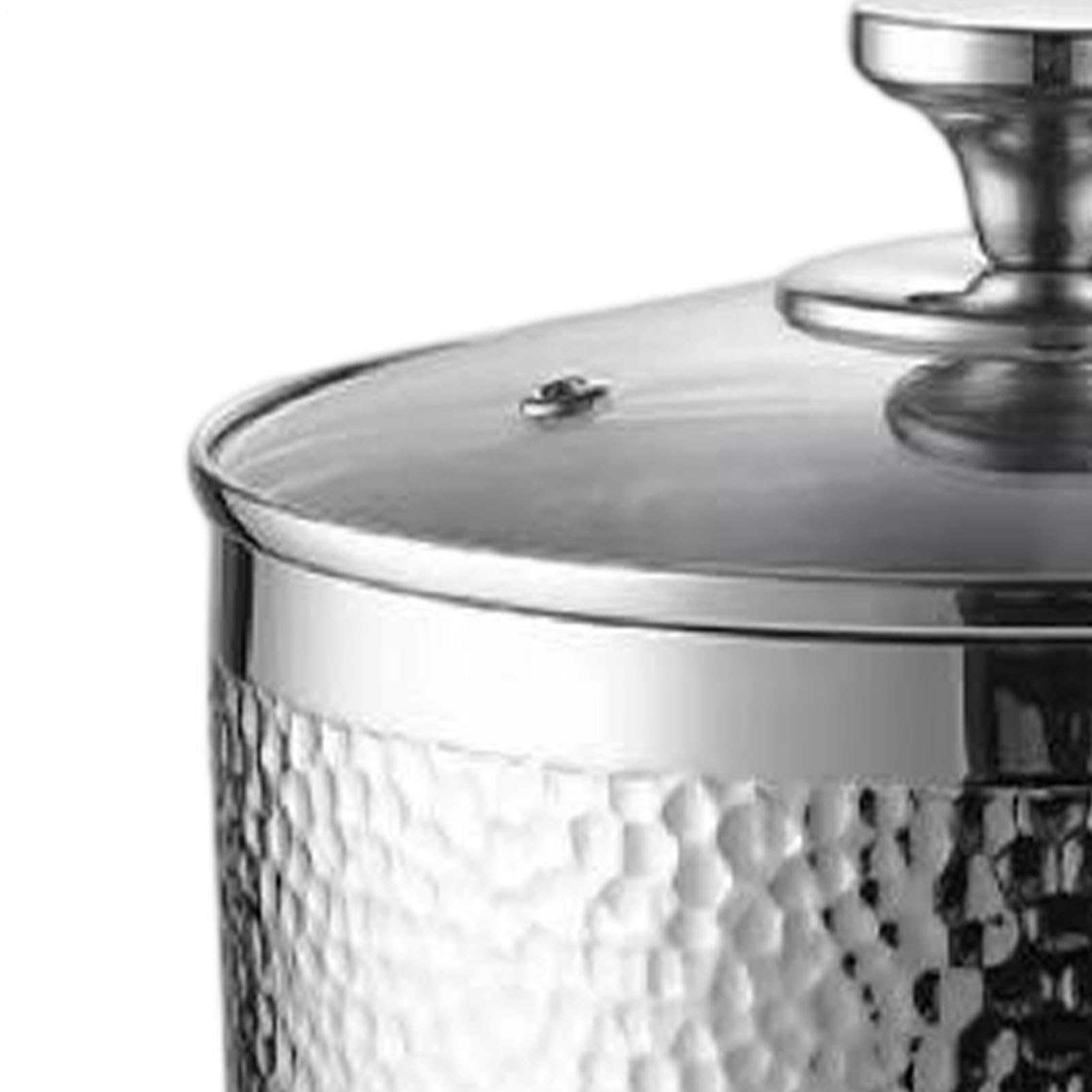 Rondel Patelnia Do Gotowania Ze Stali Nierdzewnej O Rączce 16 Cm | Mały garnek z pokrywką Na Zewnątrz W Ogrodzie Na Biwaku Piknik Podwórko Restauracja Kuchnia I Dom