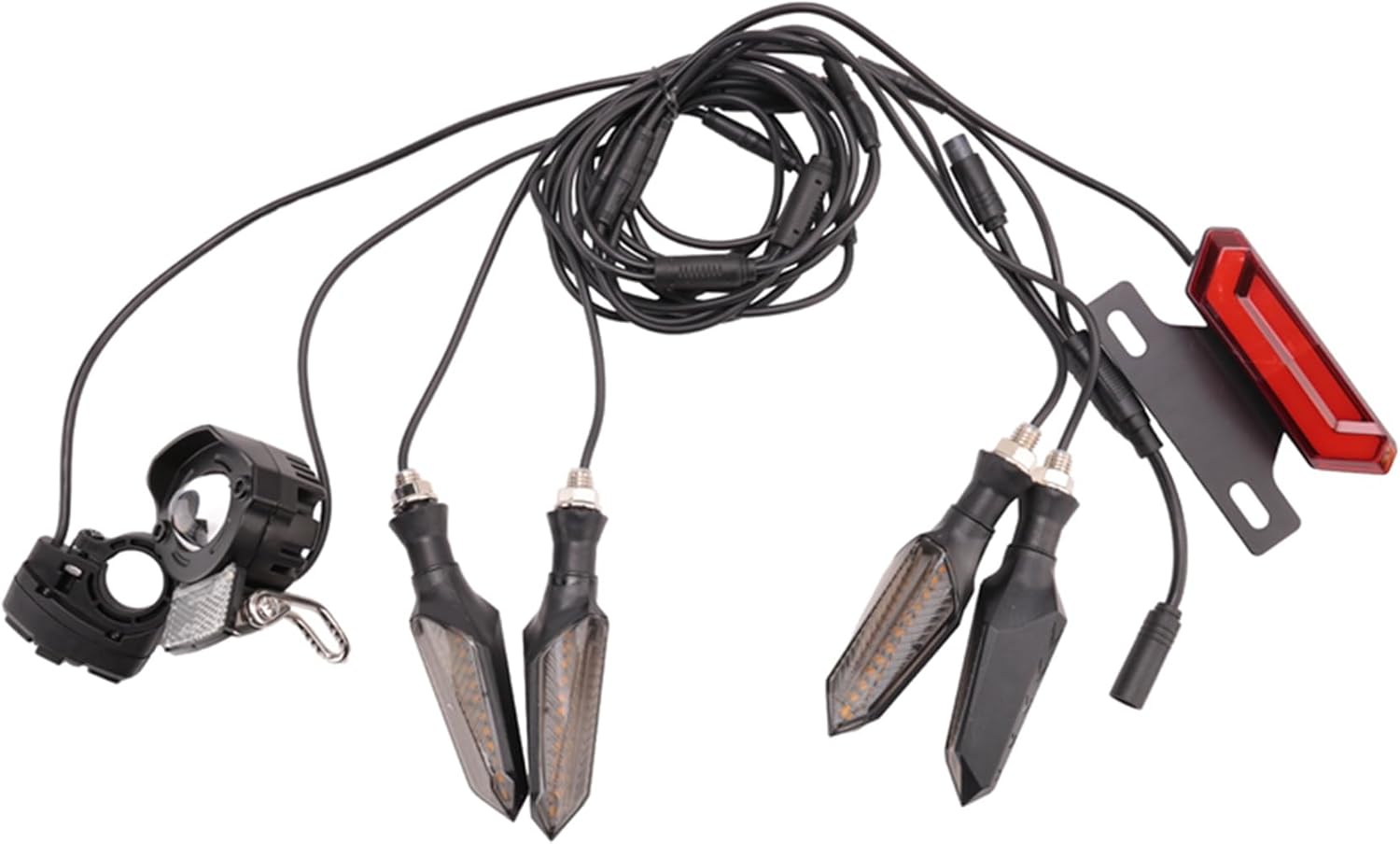 for BBS01 BBS02 Electric Bike 24V/36V/48V Headlight Front Rear Turn Signal Light Brake Light Ebike Conversion Kits,A