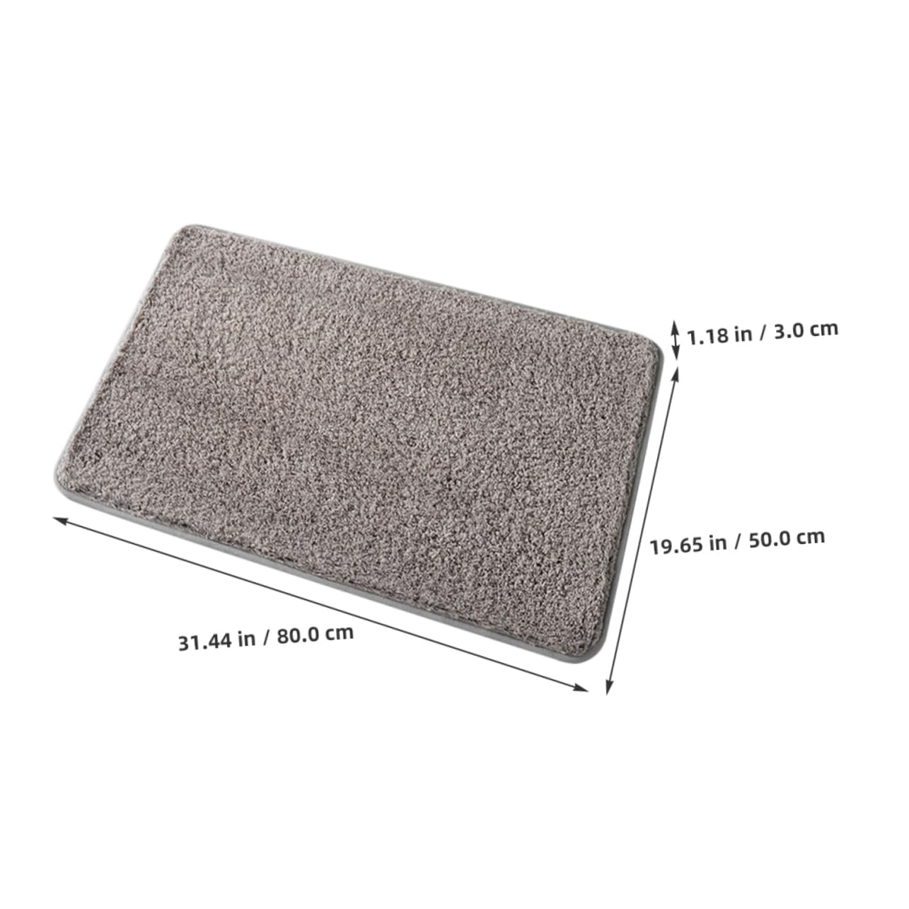 Alipis Tappeto 80x50 Cm in Microfibra Antiscivolo Bagno Assorbente Morbido e Lavabile Semplice Stile per Bagno e Casa