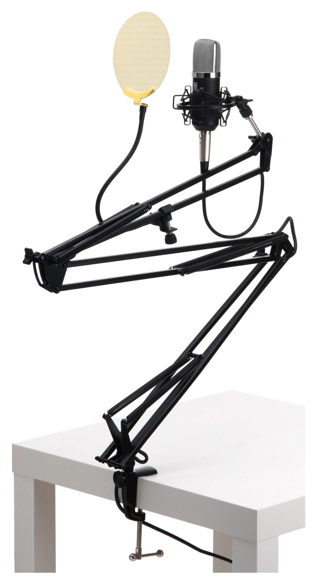Pronomic CM-22 Radioshow Bundle INCL. Filtre Anti-Pop doré & Bras