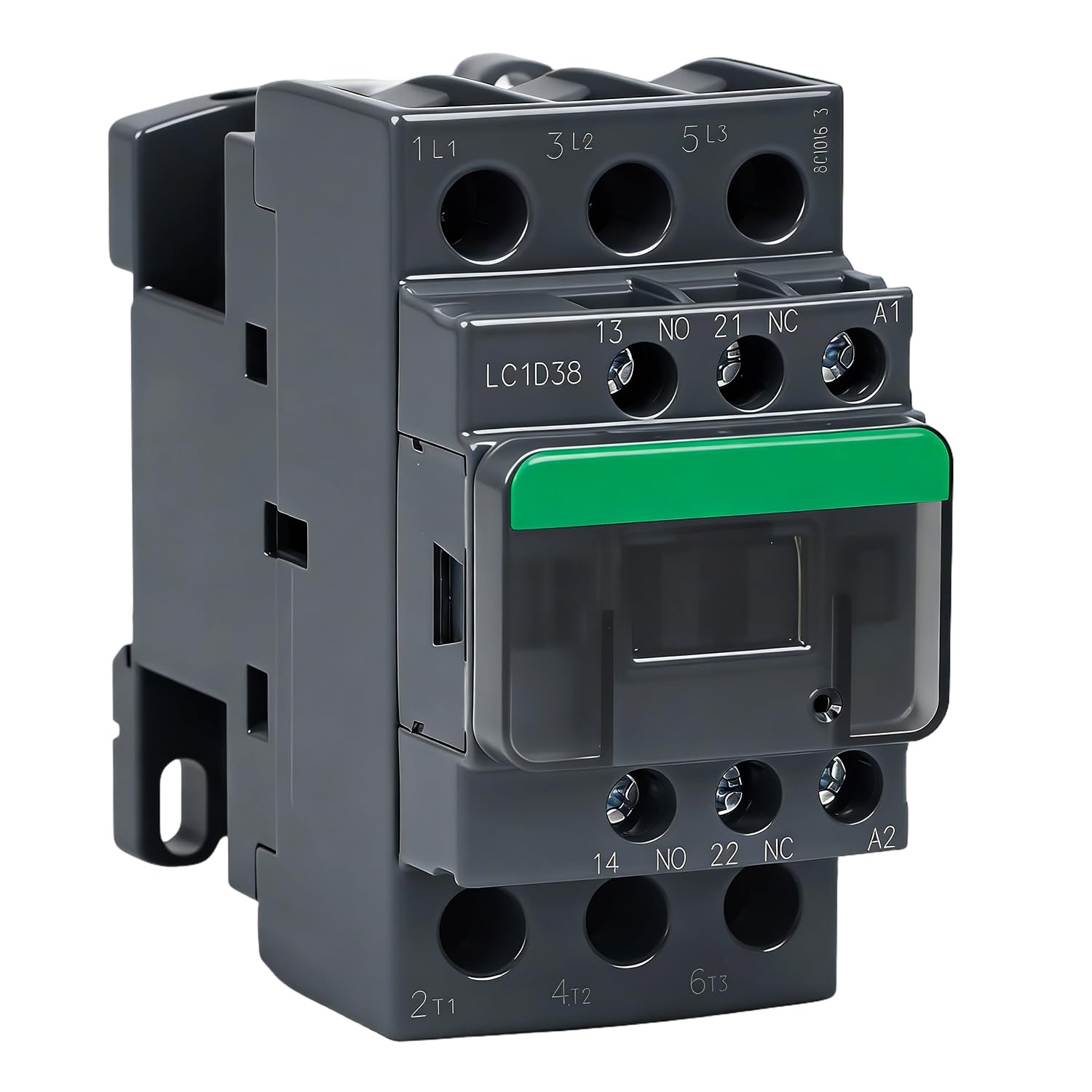Tissting Leistungsschütz Spule 3P 38A 380V Motorschütz LC1D Typ AC Schütz | 1NO 1NC AC 48V Hilfskontakte Hutschienen Schütz Silberlegierungskontakte Wechselstromschütz