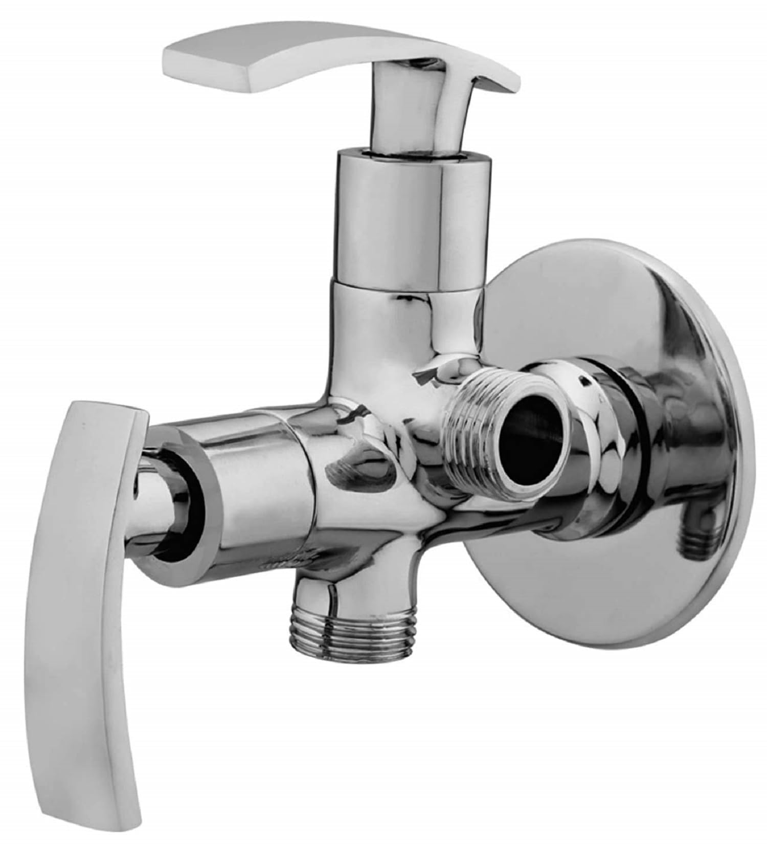 JAGGER JTO2217 Full Brass 2 in 1 Or Two Way Angle Valve for Bthroom/Toilet for Faucet Or Cistern Connection with Teflon Tape and Wall Flange (Soft) (B0D3QMJDQW) Amazon Price History, Amazon Price Tracker
