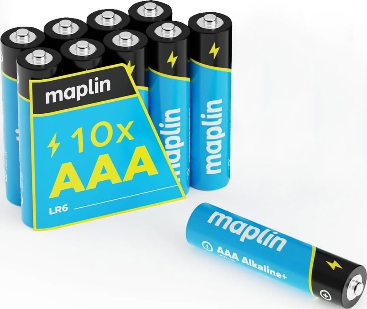 Maplin Aaa Lr03 1.5V Alkaline Batteries 7 Year Shelf Life High Perform