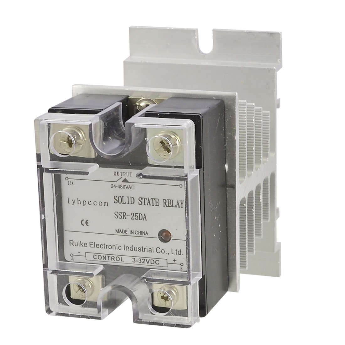 Relais à l'état solide SSR 25A DC-AC monophasé pour contrôle thermique industriel