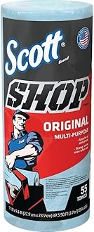 Kimberly-Clark 75130 SCOTT Shop Towel Roll, 55 Count (Pack of 1)