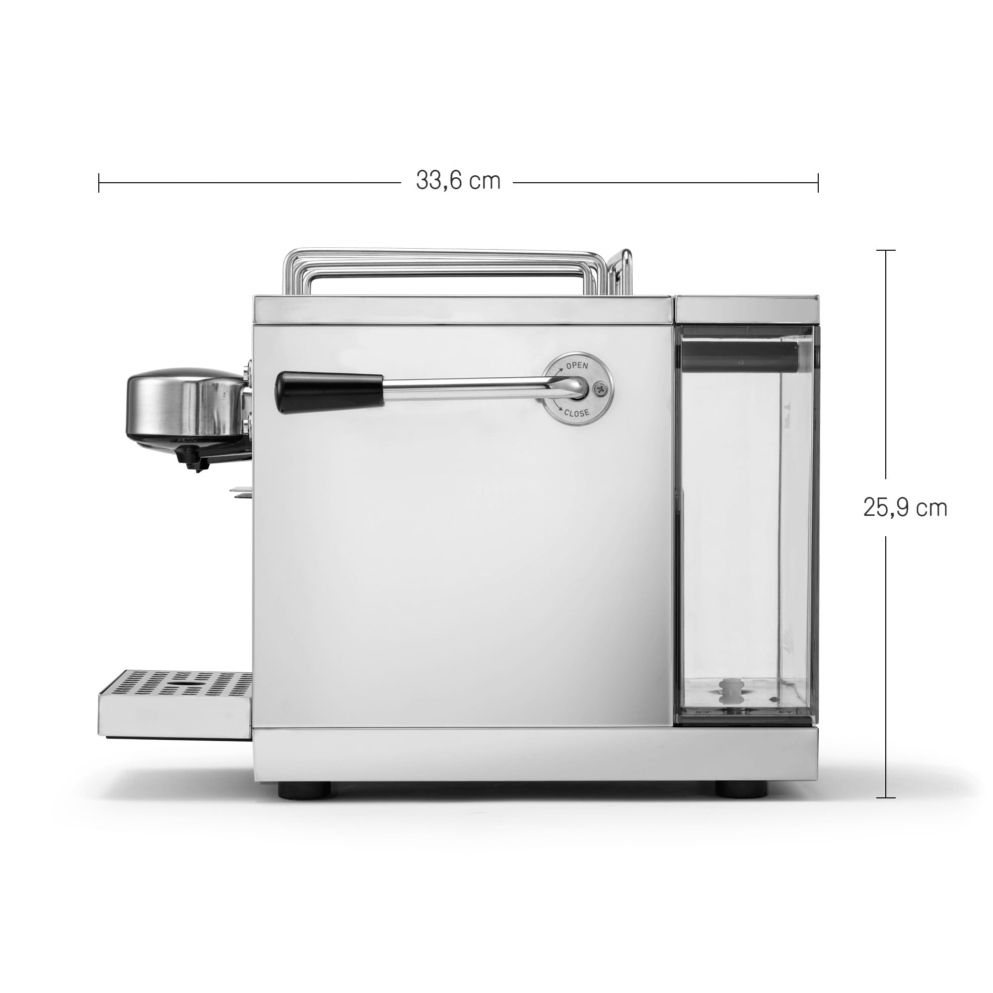 Sjöstrand Macchina a capsule per caffè espresso in acciaio inox (compatibile con Nespresso) Acciaio/Argento