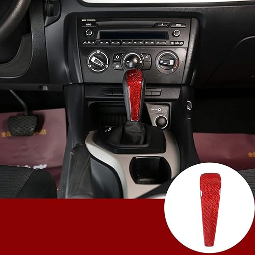 YIWANG 100% fibra de carbono real cubierta de la cabeza de la palanca de cambios para BMW E48 E61 E64 E65 E85 E86 E53 E81 E82 E87 E90 E91 E92 E93