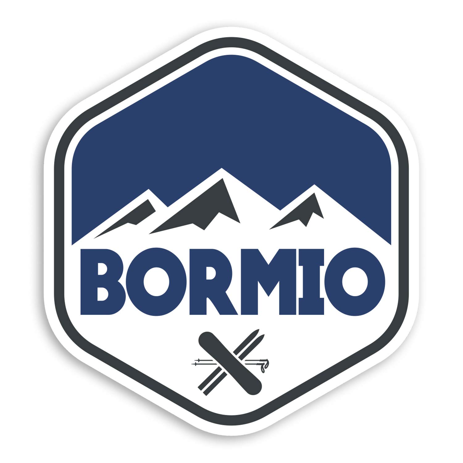 Destination Vinyl Ltd Multi 2 X 10Cm Bormio Italy Vinyl Stickers - Ski Resort Skiing Luggage Sticker #29019