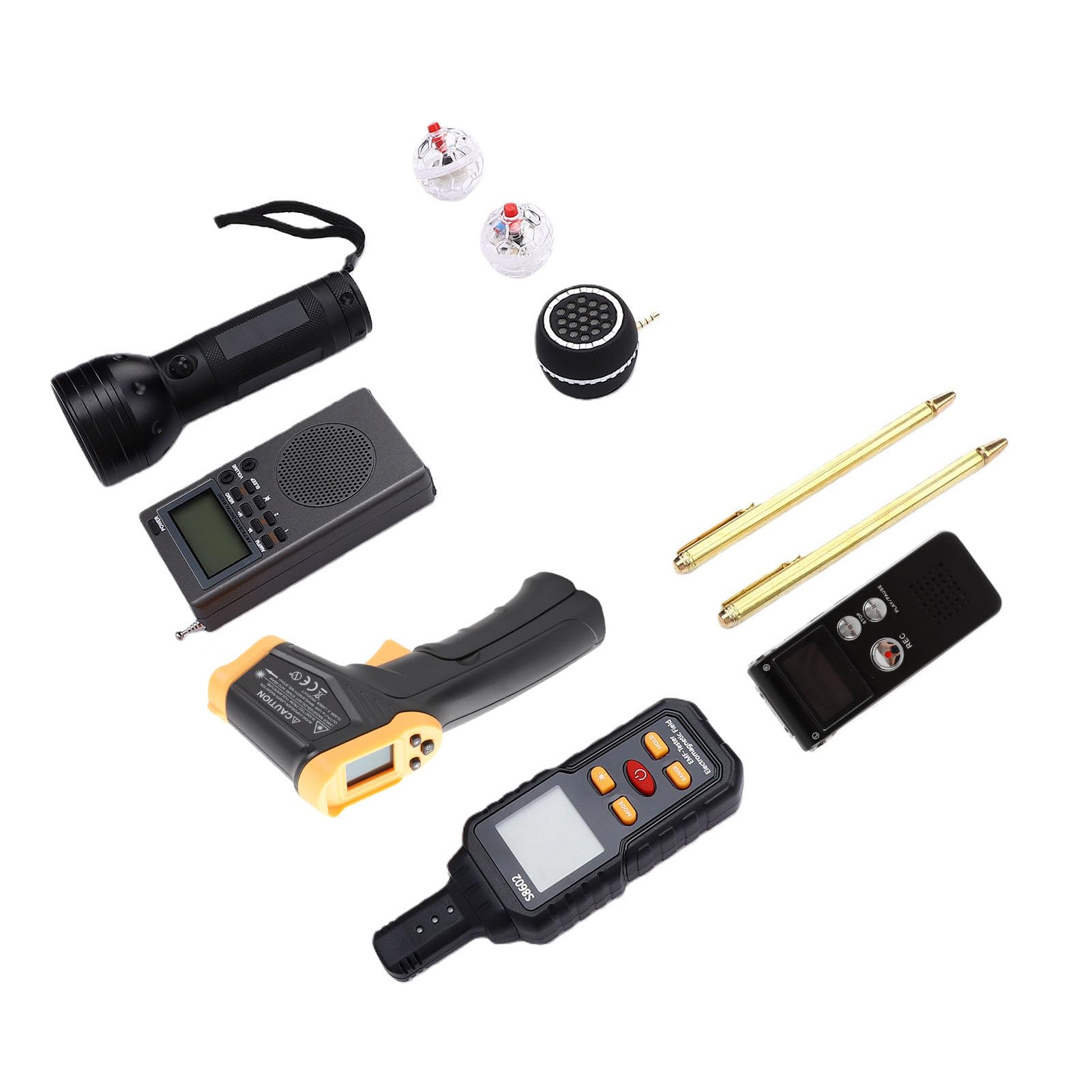 Kit de Equipo de Caza de Fantasmas con Medidor EMF, Termómetro,