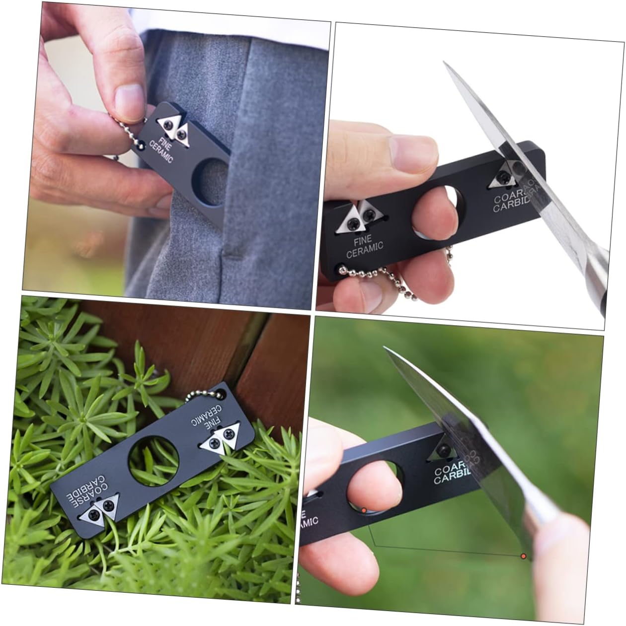 Portable Knife Sharpening Tool Compact Ergonomic Design for Home and Outdoor Use Easy Operation for Knives Lightweight Ceramic and Tungsten Steel Construction