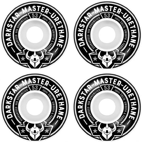 Darkstar Skateboards Responder White/Silver Skateboard Wheels - 53mm 99a (Set of 4)