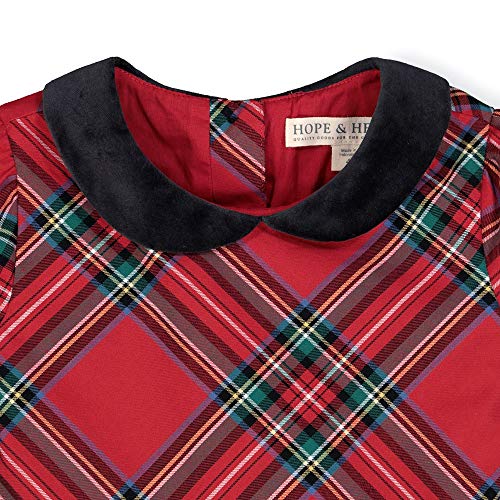 Hope & Henry Girls' Short Sleeve Special Occasion Peter Pan Collar Dress #TOP1