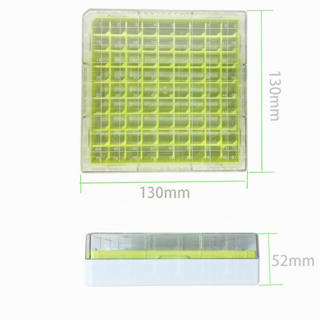 CryoBox Lot de 4 porte-bouteilles en polycarbonate 9 x 9 81 emplacements Bleu/vert/rouge/jaune