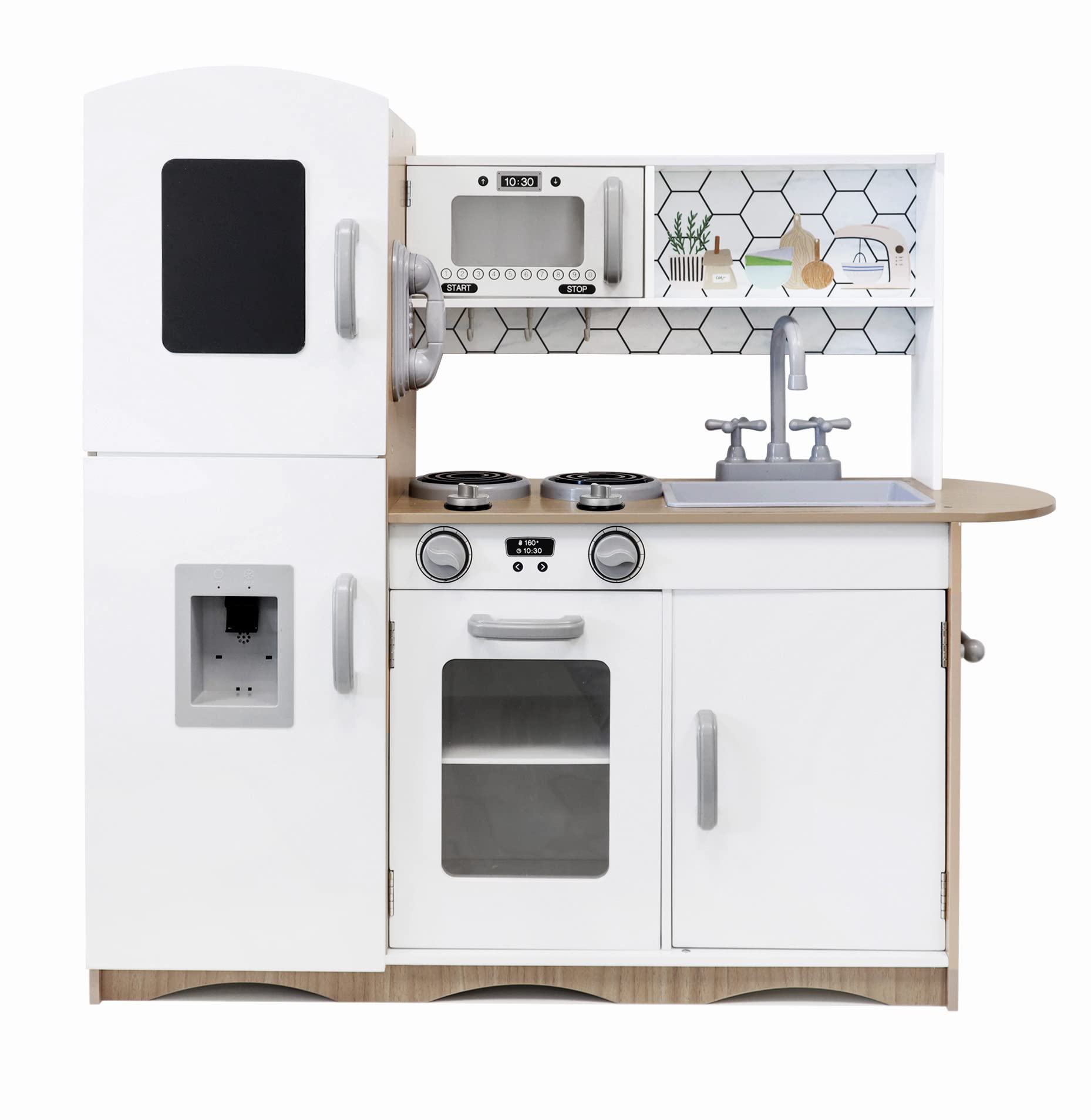 Buy Kidoz Signature Kids Wooden Kitchen, Large Pretend Role Play