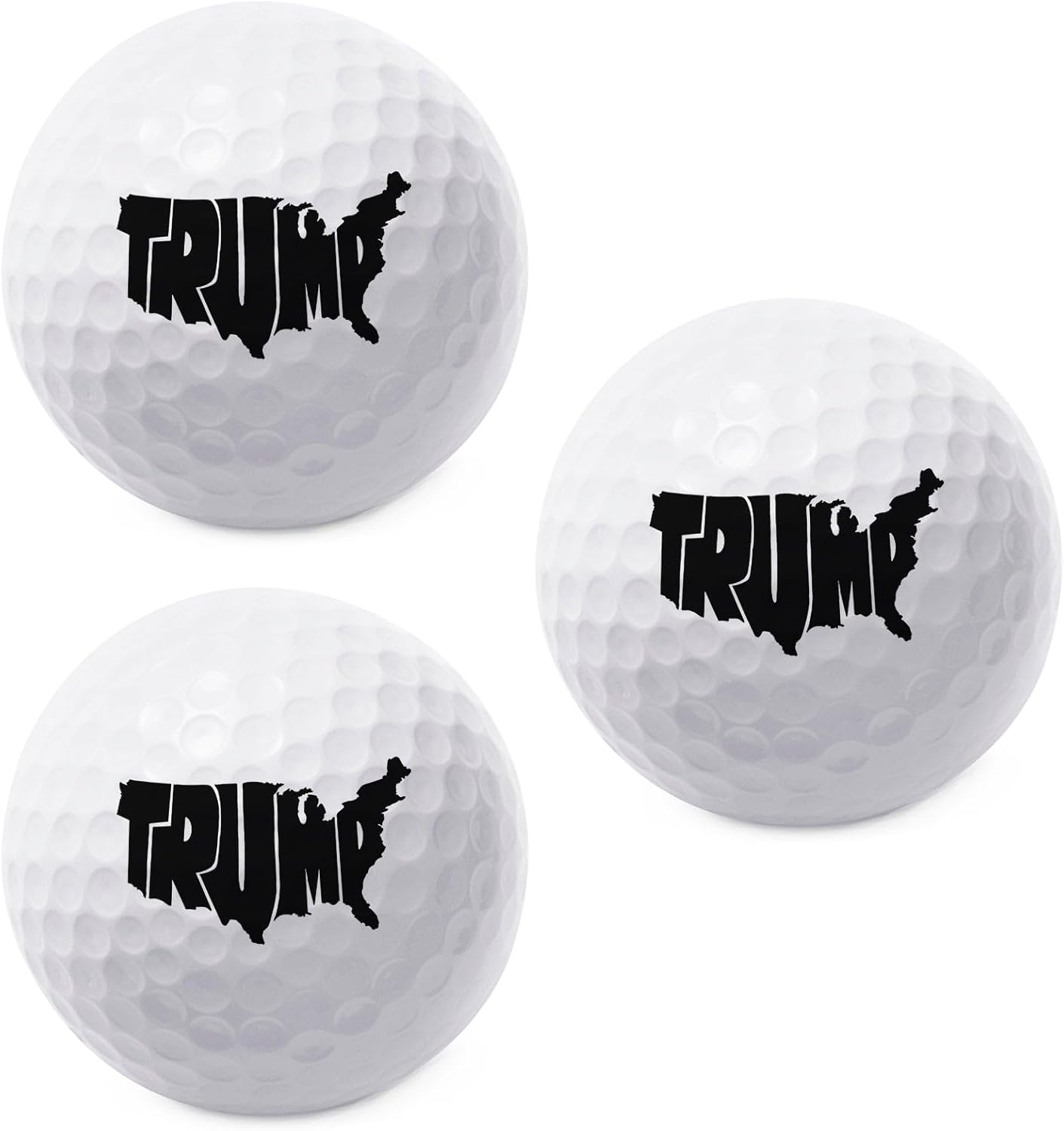TeesAndTankYou Trump America USA Golf Ball - Novelty Gift for Men Golfers and Dad