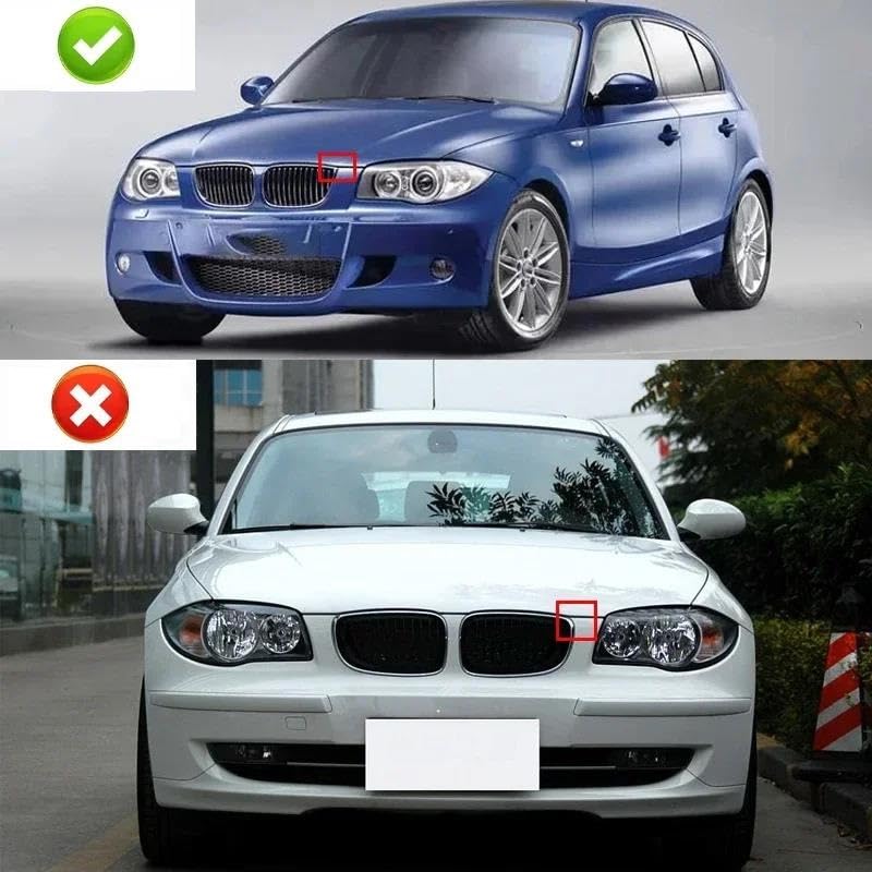 Calandre avant E81 E87 remplacer grilles usées par une calandre de course noire - 5