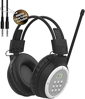 UMUTOO AM FM Radio Headphones, Personal Portable Radio Headset am/fm Digital with Best Reception for Jogging, Mowing, Cycl...
