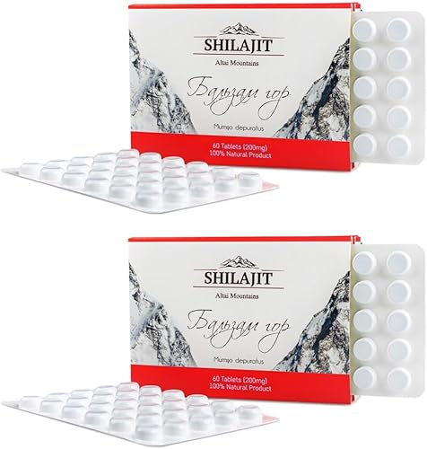 Altai Shilajit - 120 tabletas Mountain Balsam - Original Altai Siberiano 100 puro ácido fúlvico y minerales traza