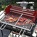 Outsunny Charcoal Barbecue Grill with Adjustable Grill Height, Portable BBQ Trolley with Ash Catcher and Wheels for Outdoor Garden Party Cooking, Red
