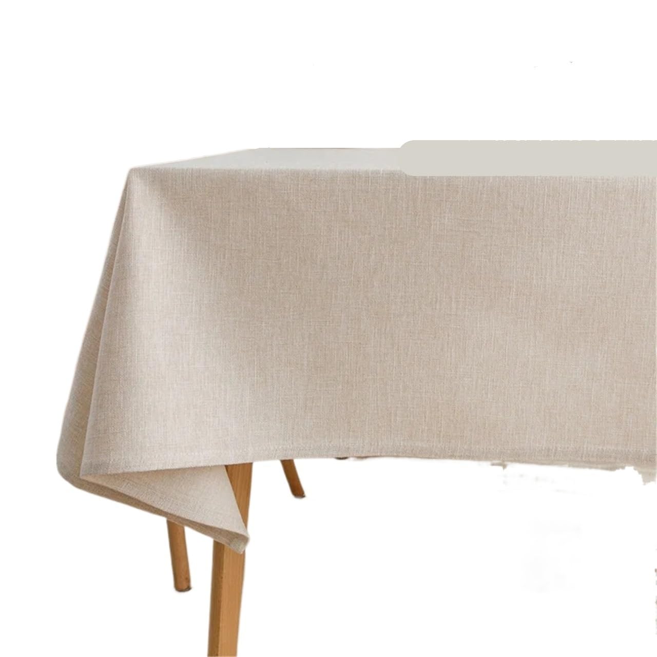 Xinglongs Leather Table Cover 1pc Waterproof Rectangle Table Cloth, Farmhouse Tablecloth, Anti-Shrink, Soft and Wrinkle Resistant, Decorative Fabric(Beige,120 * 180cm)