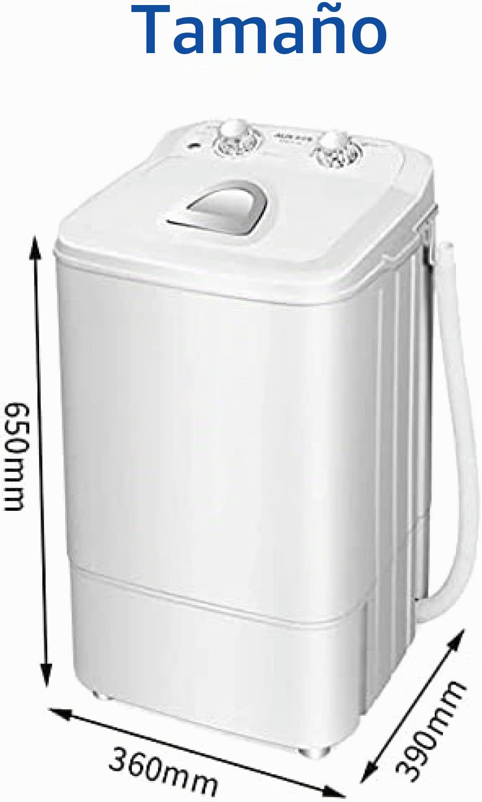 Lavadora con Secadora, Lavadora De Carga Superior, Lavado De 4,6 Kg, Nivel De Agua Regulable, para Apartamento, Hotel, Dormitorio/Semiautomática