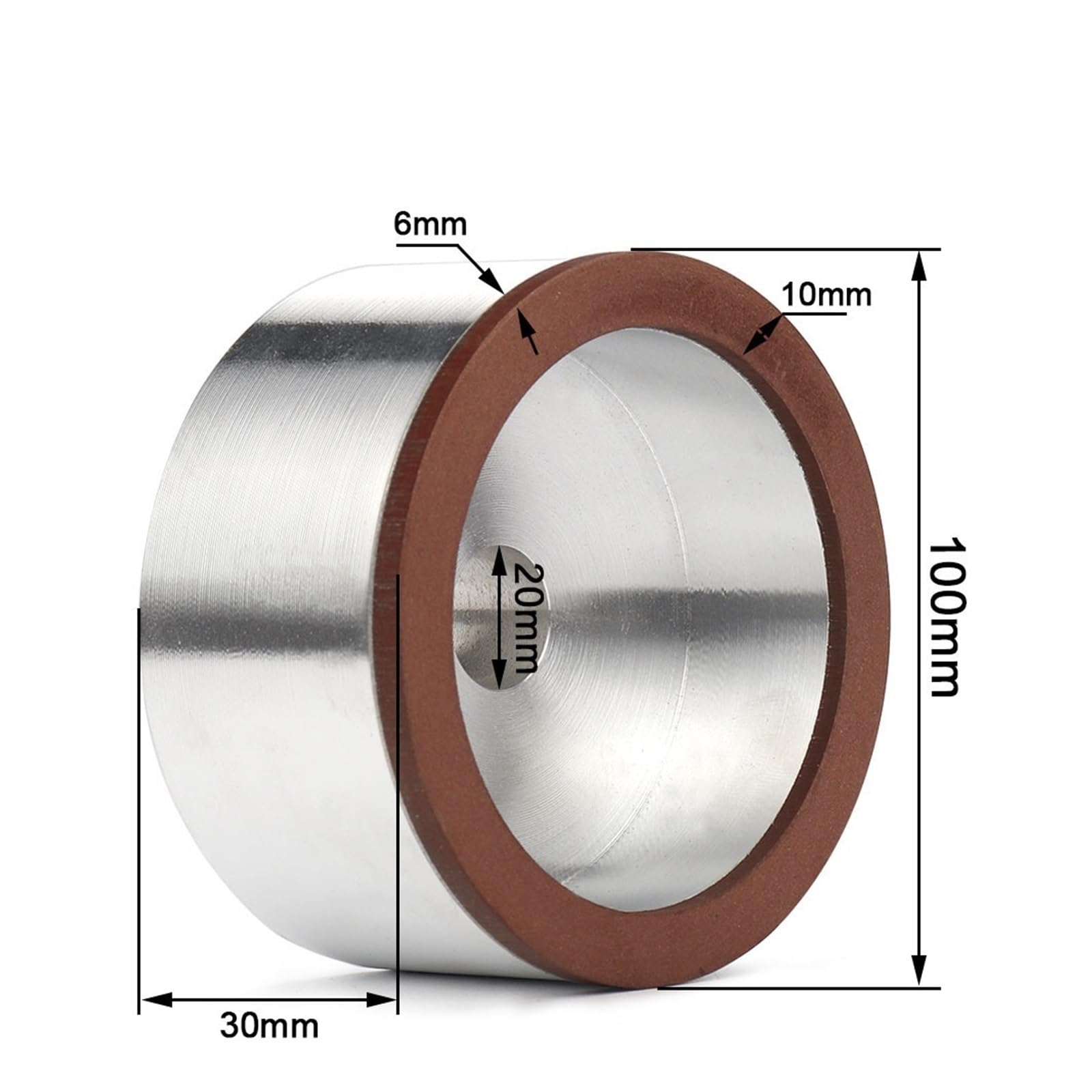 Disco abrasivo Tipo Copa de 100 mm y 4 Pulgadas for Pulido de Acero de tungsteno, aleación, Vidrio, cerámica, Herramientas abrasivas