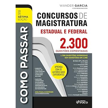 Capa do livro Como Passar em Concursos de Magistratura Estadual e Federal -2.300 Questões Comentadas -7ª Ed - 2025: 1