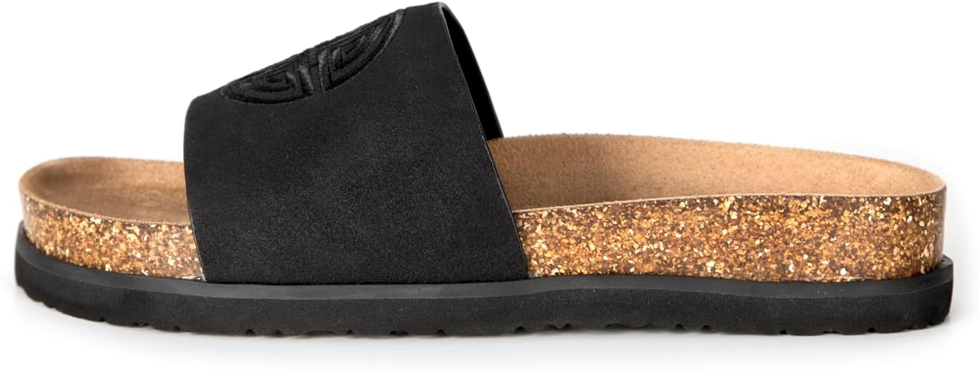 Women's Suede Slide Sandals with Arch Support,Cork Comfortable Summer Flat Sandals for Women 2025 Beach Vacation Shoes,Cute Dressy Sandals Outdoor Slippers - Image 8