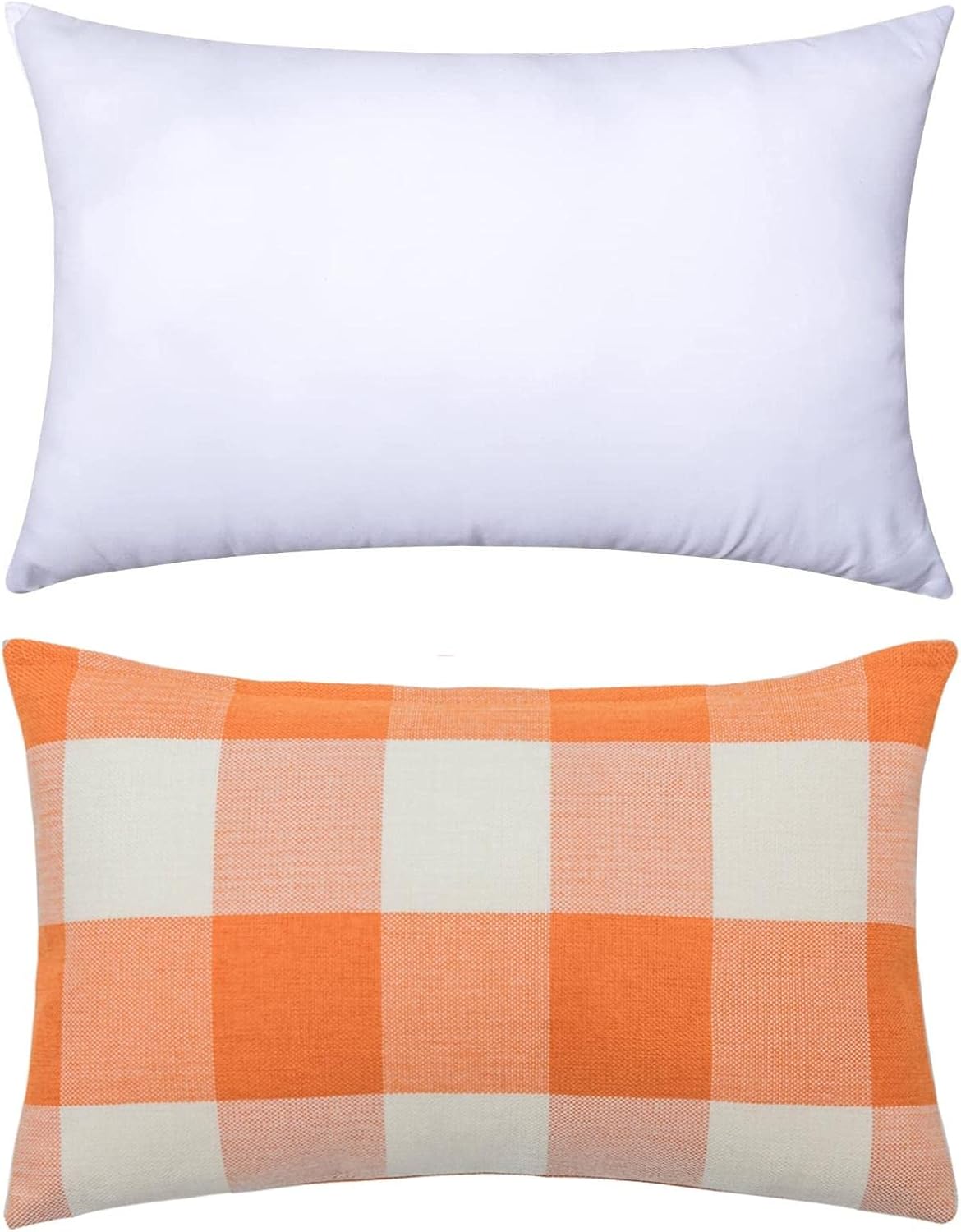 MIULEE Throw Pillow Insert Bundles Fall Plaids Pillow Cover