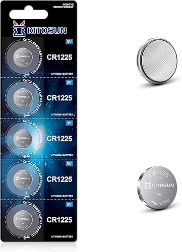 KITOSUN CR1225 - Batería de moneda de litio de 3 V  3 voltios CR 1225 baterías de botón de celda de litio de repuesto para termómetro digital Vicks,