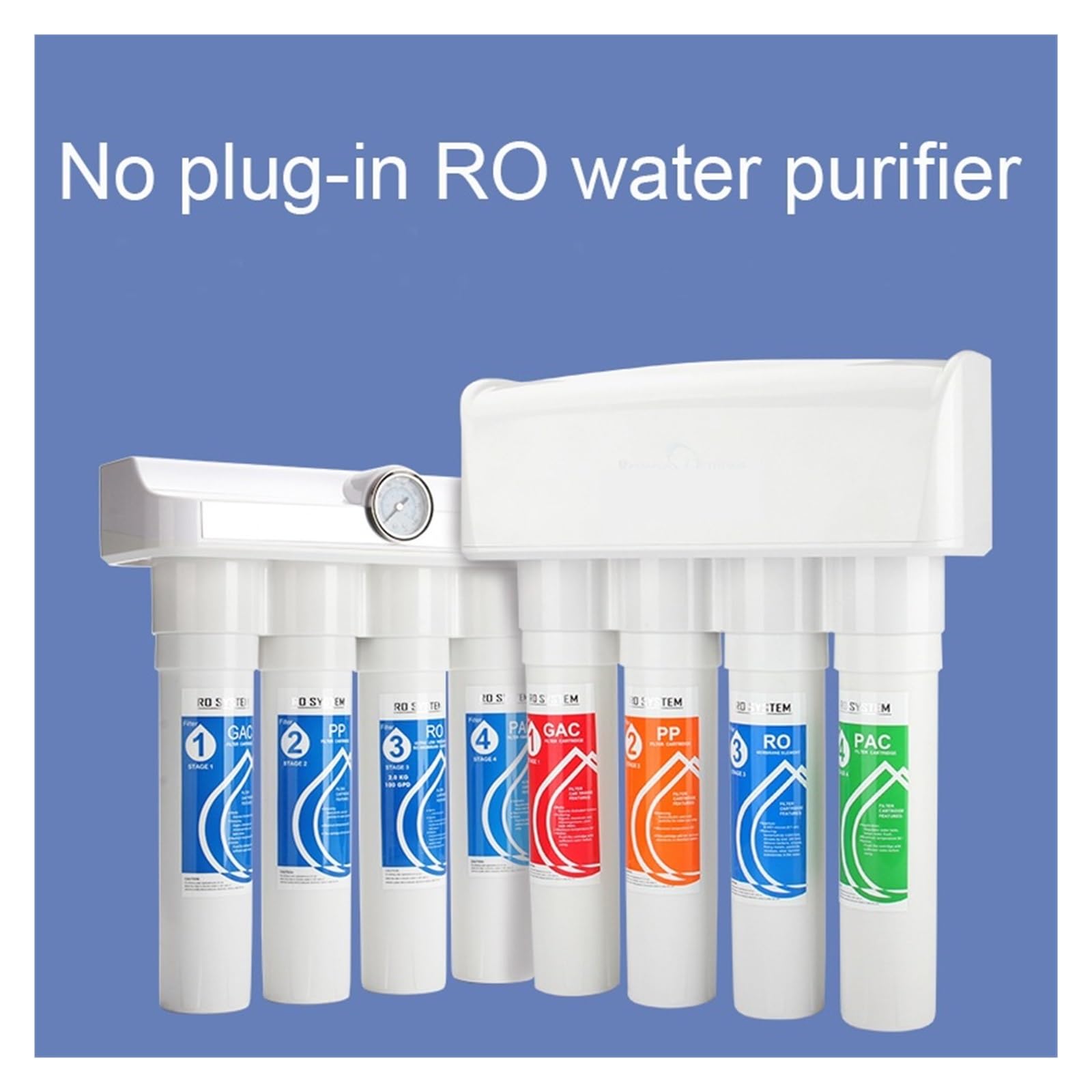 Sistema de filtro de agua, Filtro de agua PP GAC RO reemplazo ósmosis inversa, purificador filtro tratamiento bebida(A set)