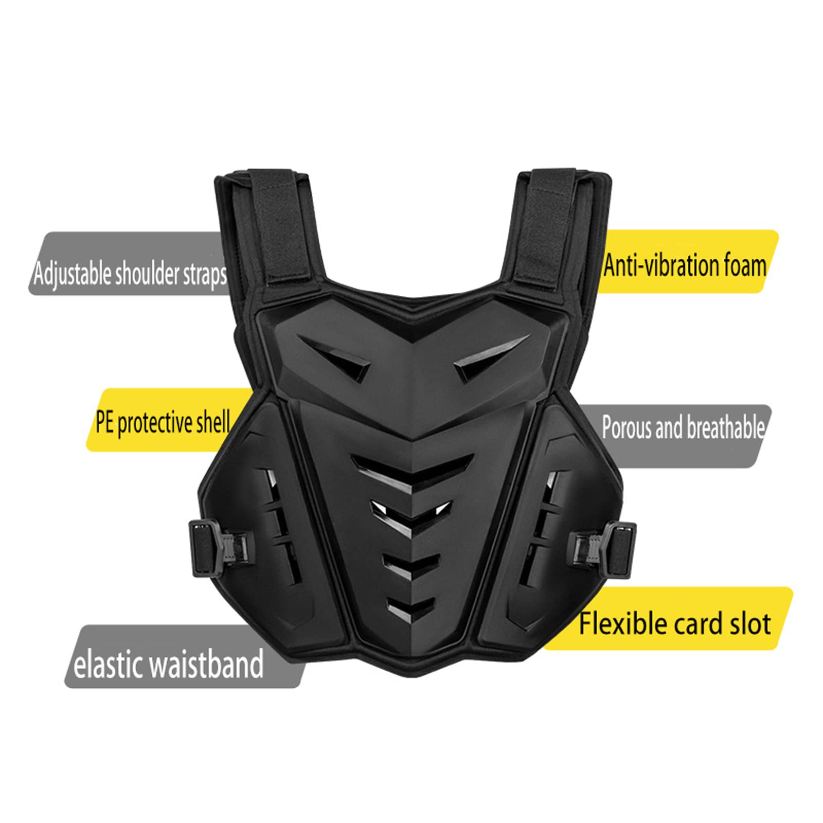 Kamizelka motocyklowa Kamizelka Kamizelka Protector Protector Armor Opancerzenie odporne na wstrząsy i wygodne Motocross Off-Road Racing Leżydium narciarstwo,White