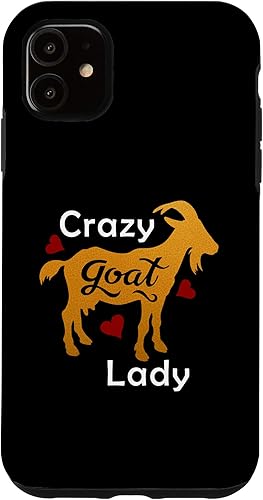 Miniatura 10 de iPhone 11 Pro Crazy Goat Lady Gold Funny Meme Farm Life Goat Lover estuche de regalo