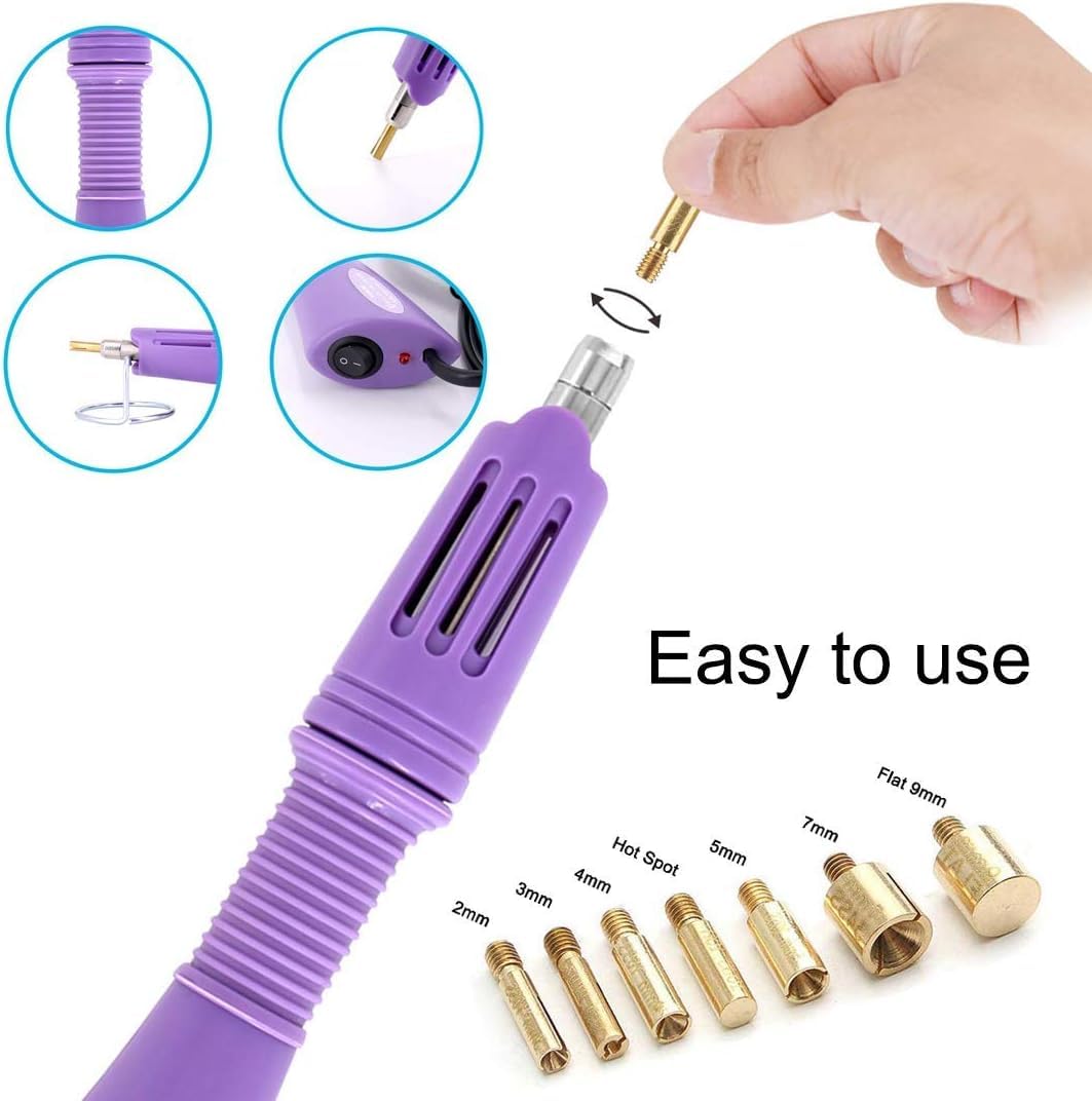 Bedazzler Kit con Strass, Applicatore di Gemme Fisse Caldo Penna Pittura a Diamante, Penna Cera, Pinzette, Vassoio, Panno Per La Pulizia, 28 Colori Strass Cristalli per Scarpe Fai Da Te Vestiti