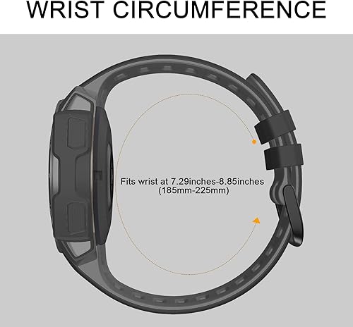 Miniatura 7 de ANCOOL Compatible con Garmin Instinct 2 Band, correa de silicona suave de repuesto para Garmin Instinct Tide/Esports/Solar/Smartwatches tácticos