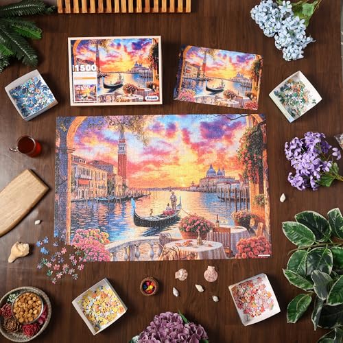 Image of Frank Gondola Ride 1500 Piece Jigsaw Puzzle for Adults & Teenagers | Puzzle Game for Ages 15+ | Matte Finish Board | Includes 4 Sorting Trays | Jigsaw Puzzle for Adults & Kids | Made in India
