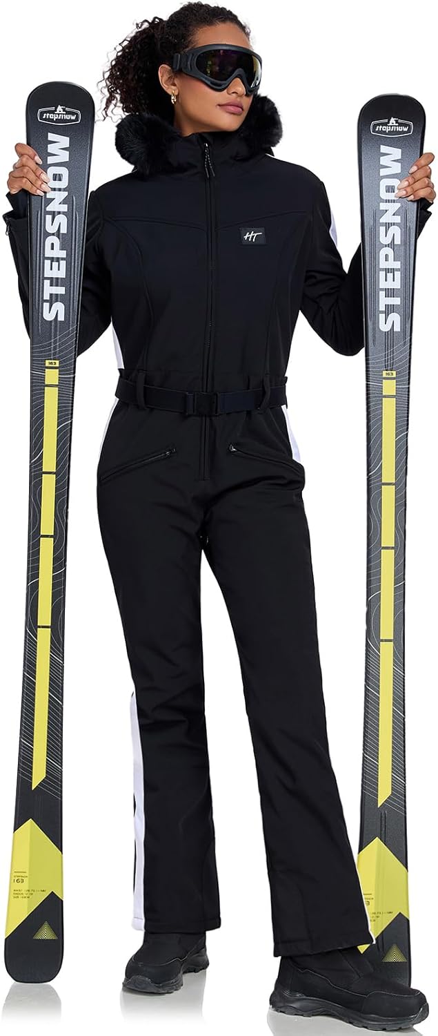 HOTIAN Women One Piece Ski Suits Slim Fit Overalls Jumpsuits Waterproof Winter Outdoor Snowboard Snow Suits - Image 2