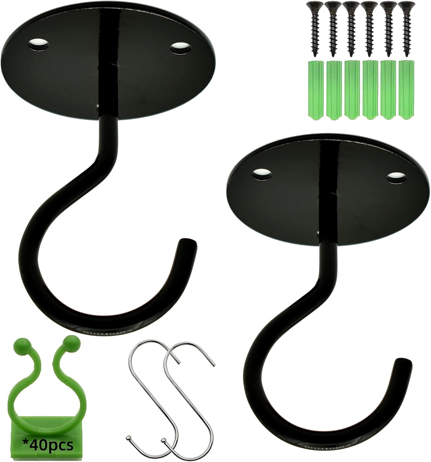Wall Mount Ceiling Hooks for Hanging Plants, Metal Plant