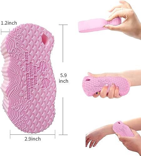 Miniatura 2 de Esponja de baño exfoliante súper suave, exfoliante reutilizable, removedor de piel muerta, esponja de baño suave para el cuerpo, esponja suave y