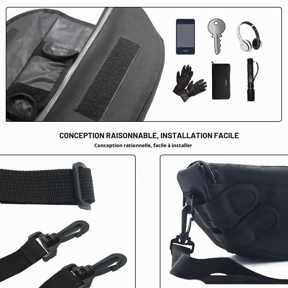 Generico Zontes 368G ADV Sac de guidon étanche pour téléphone et volant de moto