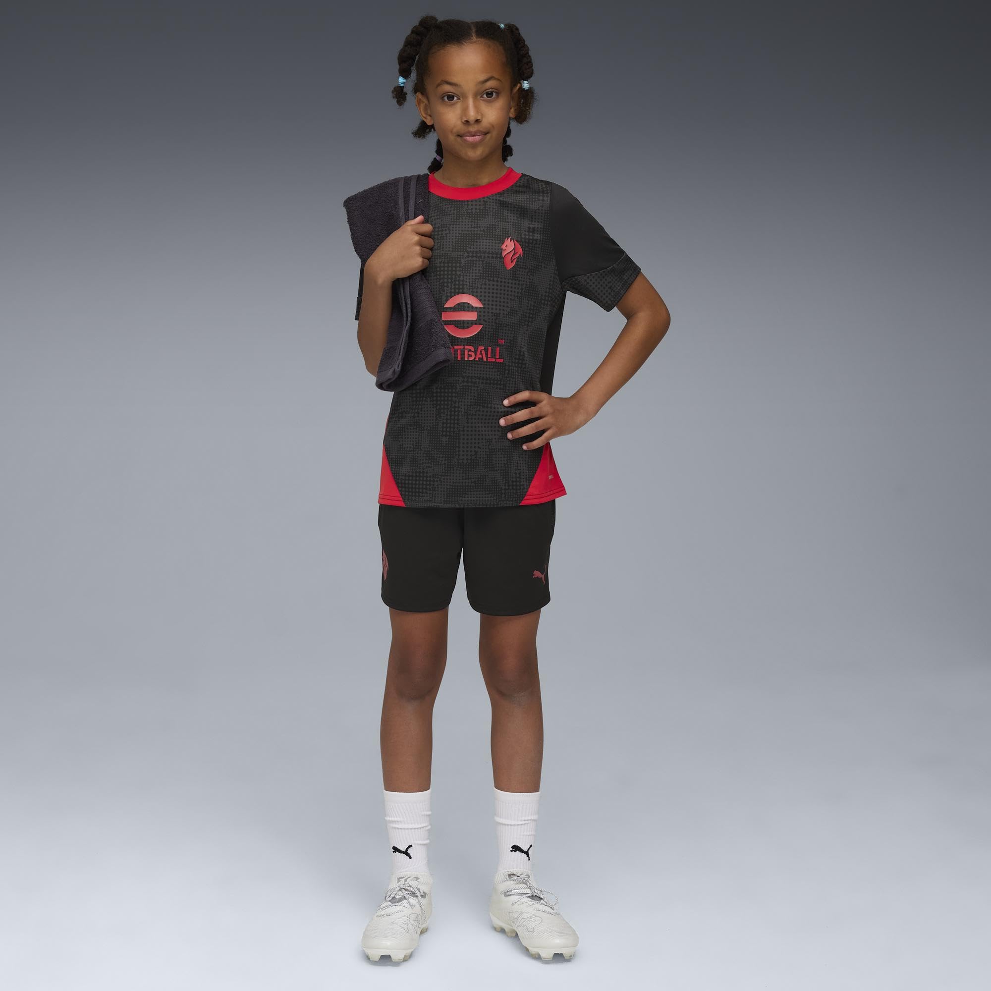 A.C. Milan - Pantaloncini Training con Tasche Bambino, Shorts Gara da Allenamento, Stagione 2025/2026, Prodotto Ufficiale, Bambino