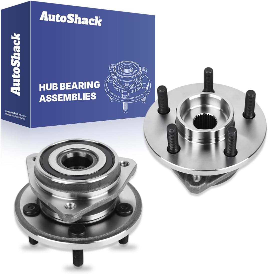 AutoShack Front Wheel Hub Bearing Assemblies Left & Right Without ABS Replacement for 2000-2006 Jeep TJ 1999-2006 Jeep Wrangler 2-PC Set