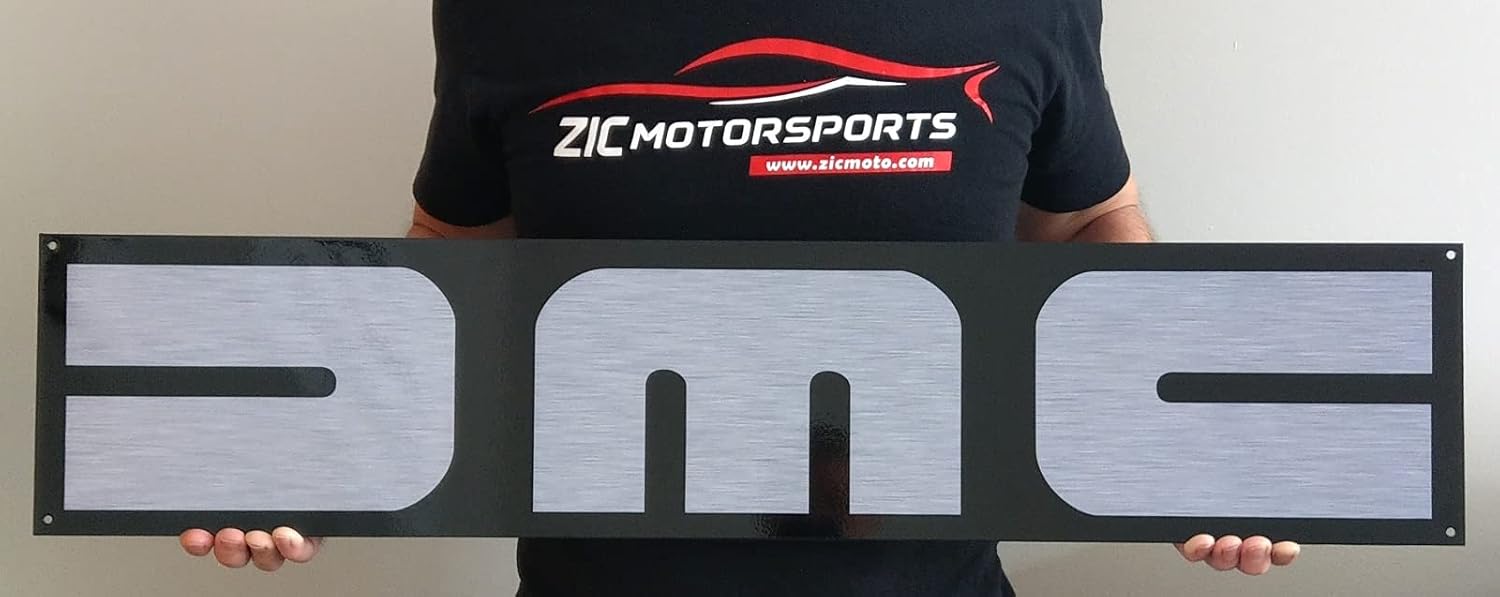 ZIC Motorsports DMC Delorean Grille Emblem Metal Garage Sign (Large - 35" X 7.5")