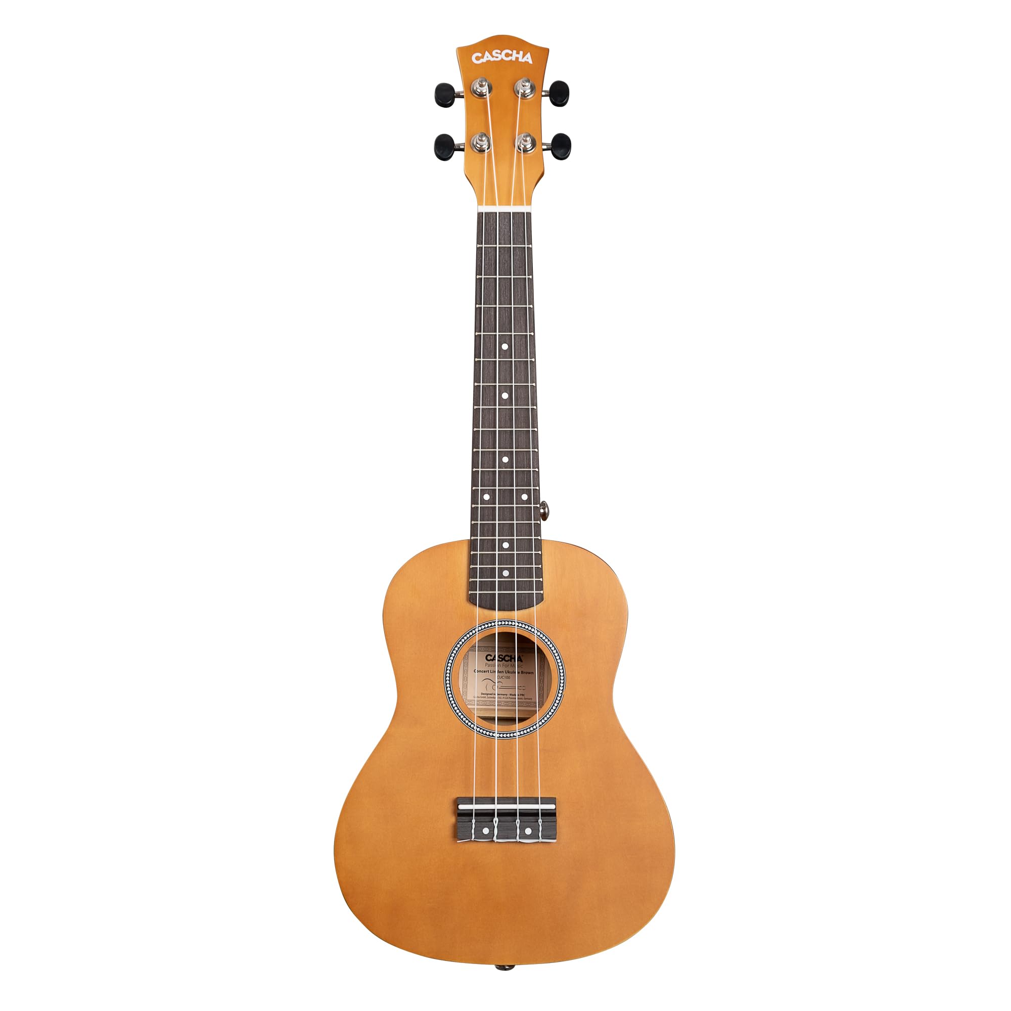 Concert Ukulele Linden Brown Set (incl. Bag, 3 Picks, Book, Tuner)