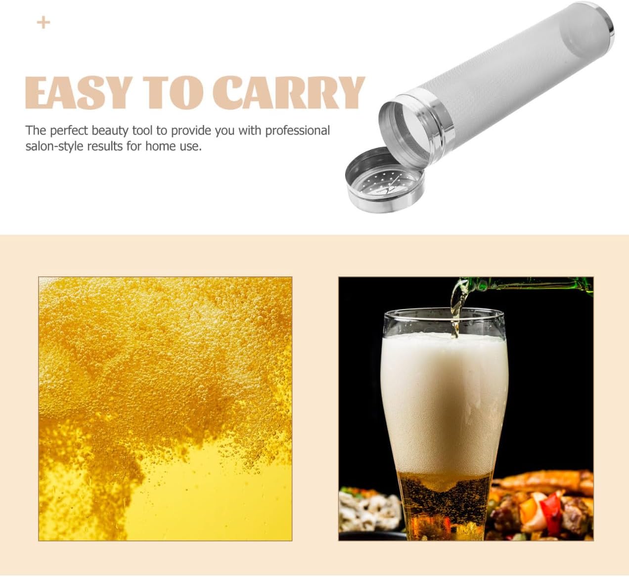 Stainless Steel Strainer Cold Brew Filter Fine Mesh Hop Filter Cartridge