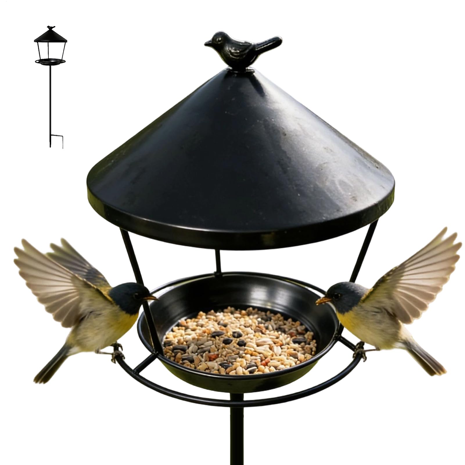 Mangeoire à oiseaux anti-gaspillage et station de nourrissage sauvage résistante