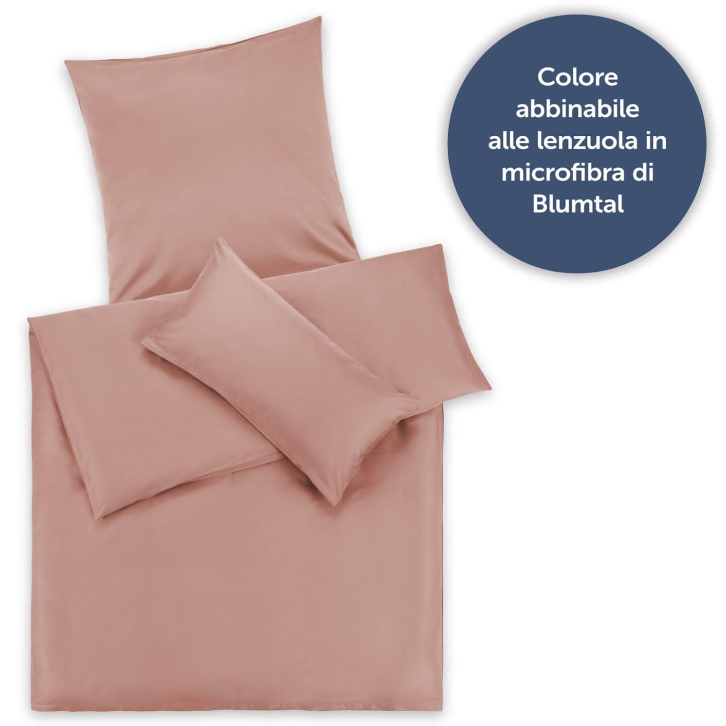 Blumtal Copripiumino 220 x 240 cm + 2 federe 65 x 65 cm – Parure da letto 220 x 240 per adulti, certificato Oeko-Tex, 3 pezzi in microfibra, copripiumino per 2 persone, colore: rosa